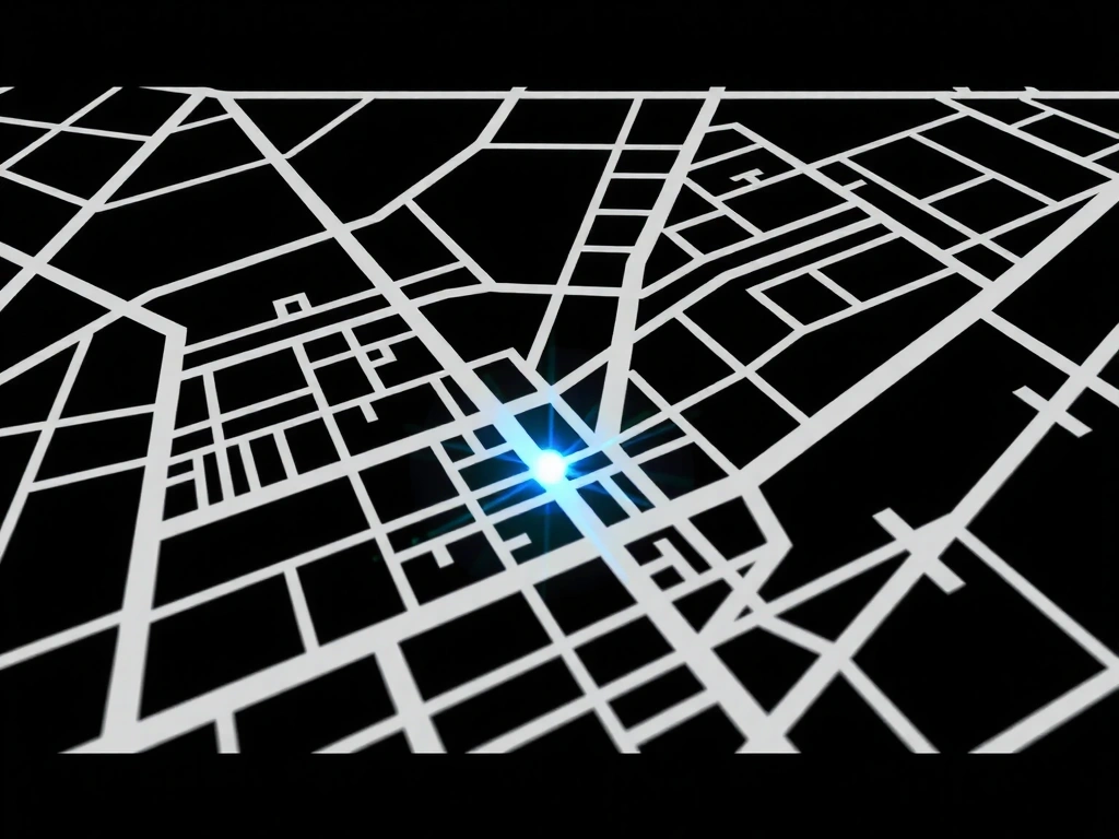 Stylized map location marker